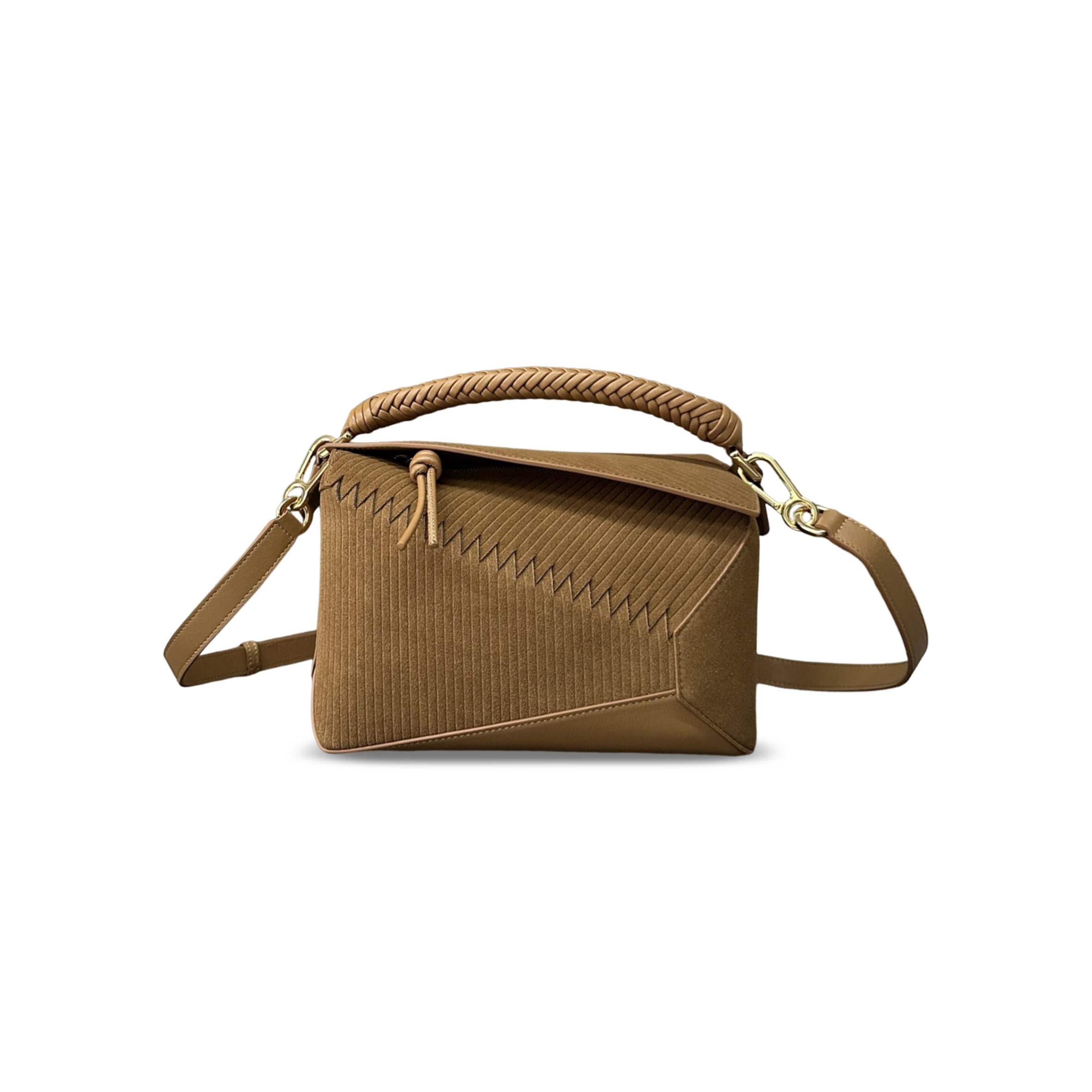 LOEWE SMALL PUZZLE BAG IN SUEDE A510P60X57 (24*16.5*10.5cm)